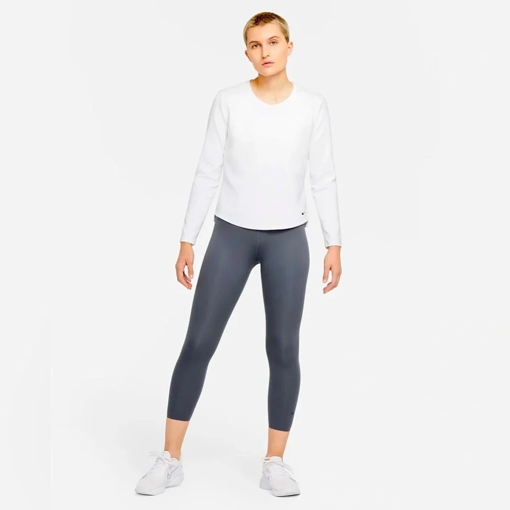 Nike comfy long sleeved white top size medium
